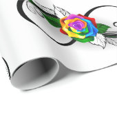 インフィニティシンボルとレインボーバラ ラッピングペーパー (ロールコーナー)