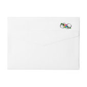 インフィニティシンボルとレインボーバラ ラップアラウンドラベル (裏面)