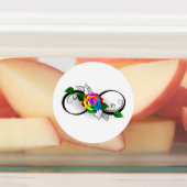 インフィニティシンボルとレインボーバラ ラベル (貼付)