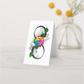 インフィニティシンボルとレインボーバラ ロイヤリティカード (正面)