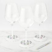 インフィニティシンボルとレインボーバラ ワイングラスタグ (セット)