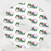 インフィニティシンボルとレインボーバラ ワイングラスタグ (裏面)