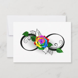 インフィニティシンボルとレインボーバラ 出欠カード