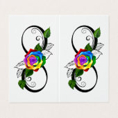 インフィニティシンボルとレインボーバラ 名刺 (外部フラット)