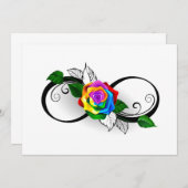 インフィニティシンボルとレインボーバラ 案内状 (正面/裏面)