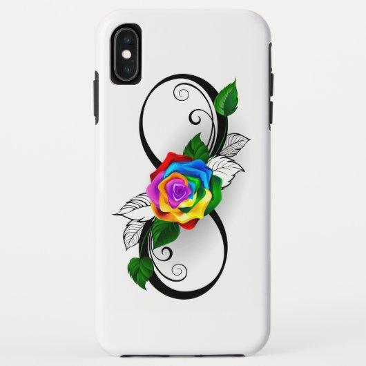 インフィニティシンボルとレインボーバラ Case-Mate iPhoneケース (裏面)