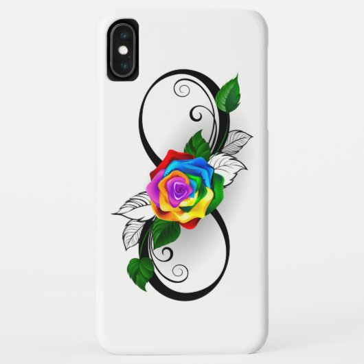 インフィニティシンボルとレインボーバラ Case-Mate iPhoneケース (裏面)