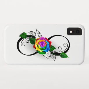 インフィニティシンボルとレインボーバラ iPhone XRケース
