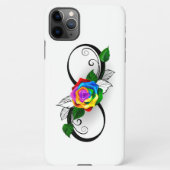 インフィニティシンボルとレインボーバラ iPhoneケース (裏面)