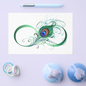 インフィニティシンボルと孔雀の羽 チラシ (シングル)