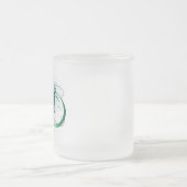 インフィニティシンボルと孔雀の羽 フロストグラスマグカップ (中央)