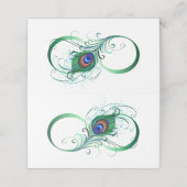 インフィニティシンボルと孔雀の羽 プレイスカード (外部開封)