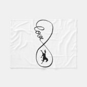 インフィニティシンボルアートラブ乗馬服 フリースブランケット (正面(横))