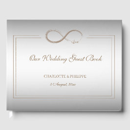 インフィニティシンボルシルバーエレガント金ゴールド ゲストブック