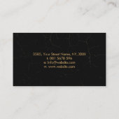 インフィニティシンボルフェザー – 金ゴールドとインクパステル 名刺 (裏面)