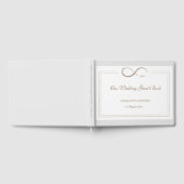 インフィニティシンボルホワイトグレー金ゴールドエレガントな結婚式 ゲストブック (全面)