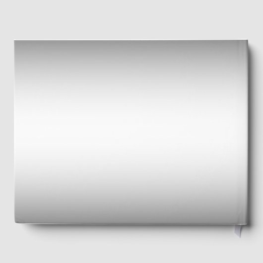 インフィニティシンボルホワイトシルバー金ゴールドエレガントな結婚式 ゲストブック (裏面)