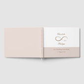 インフィニティシンボルホワイトローズ結婚ミニマル ゲストブック (全面)