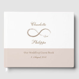 インフィニティシンボルホワイトローズ結婚ミニマル ゲストブック
