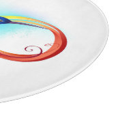 インフィニティシンボル付きレインボーハミングバード カッティングボード (角)