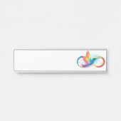 インフィニティシンボル付きレインボーハミングバード サインプレート (正面)