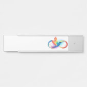 インフィニティシンボル付きレインボーハミングバード サインプレート (正面)