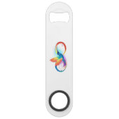 インフィニティシンボル付きレインボーハミングバード スピード栓抜き (正面)