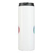 インフィニティシンボル付きレインボーハミングバード タンブラー (裏面)