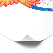 インフィニティシンボル付きレインボーハミングバード フォトプリント            (角)