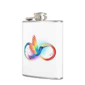インフィニティシンボル付きレインボーハミングバード フラスク (左)