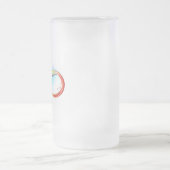 インフィニティシンボル付きレインボーハミングバード フロストグラスビールジョッキ (中央)