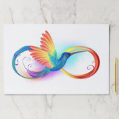 インフィニティシンボル付きレインボーハミングバード ペーパーパッド (インサイチュ)