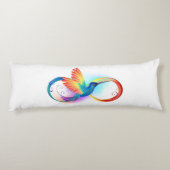 インフィニティシンボル付きレインボーハミングバード ボディピロー (裏面)