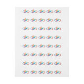 インフィニティシンボル付きレインボーハミングバード ラップアラウンドラベル (シート)