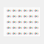 インフィニティシンボル付きレインボーハミングバード ラベル (シート)