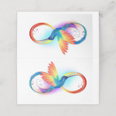 インフィニティシンボル付きレインボーハミングバード 予約カード (外部開封)