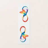 インフィニティシンボル付きレインボーハミングバード 名刺 (外部フラット)