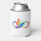 インフィニティシンボル付きレインボーハミングバード 缶クーラー (缶裏面)