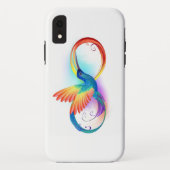インフィニティシンボル付きレインボーハミングバード Case-Mate iPhoneケース (裏面)