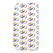 インフィニティシンボル付きレインボーハミングバード INCIPIO iPhoneウォレットケース (フォリオ 正面)