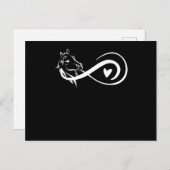 インフィニティシンボル馬ハート競馬贈り物 ポストカード (正面/裏面)