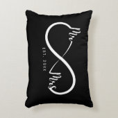 インフィニティシンボル ブラック Mr&Mrs アクセントクッション (正面(垂直))