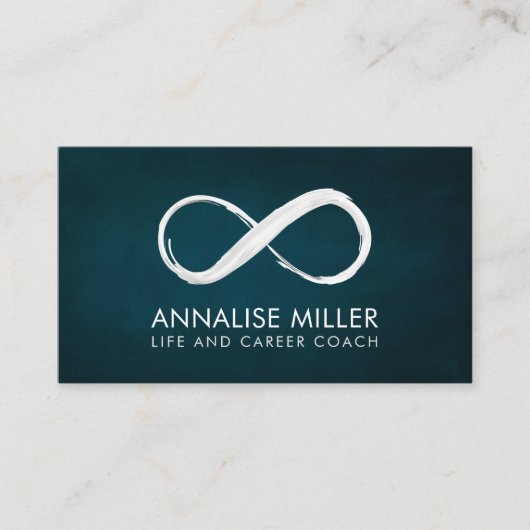 インフィニティシンボル – 白絵を描線ビジネスCa 名刺 (正面)
