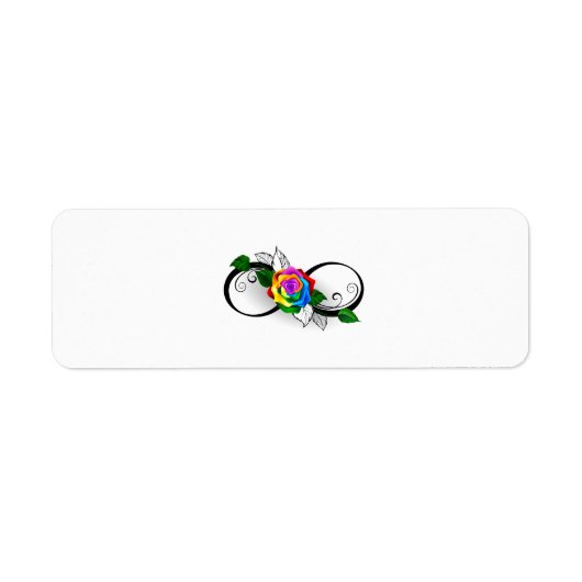 インフィニティシンボル(虹のバラ) ラベル (正面)