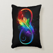 インフィニティシンボル(虹の羽根あり) アクセントクッション (正面(垂直))