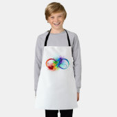 インフィニティシンボル(虹の羽根あり) エプロン (着用した状態)