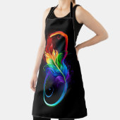 インフィニティシンボル(虹の羽根あり) エプロン (インサイチュ)