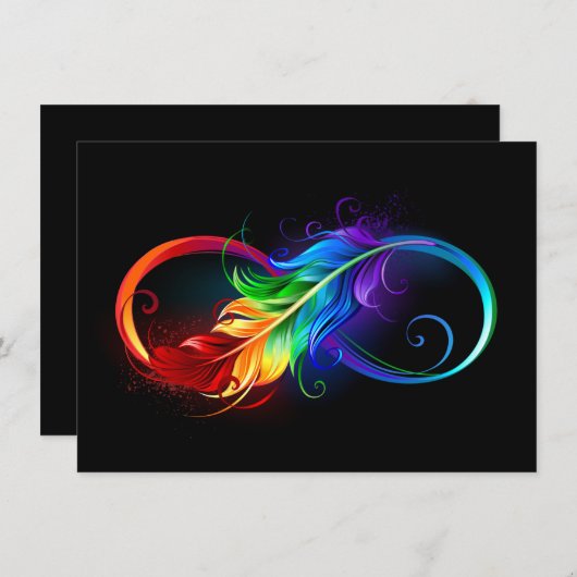 インフィニティシンボル(虹の羽根あり) エンクロージャーカード (正面/裏面)