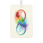 インフィニティシンボル（虹の羽根あり） カーエアーフレッシュナー (裏面)