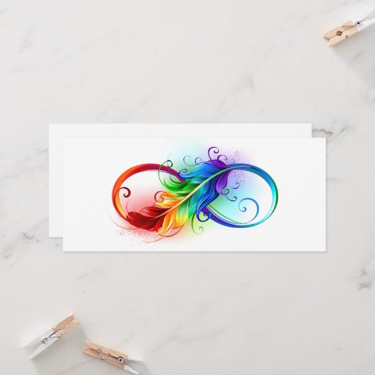 インフィニティシンボル(虹の羽根あり) カード (正面/裏面インサイチュ)